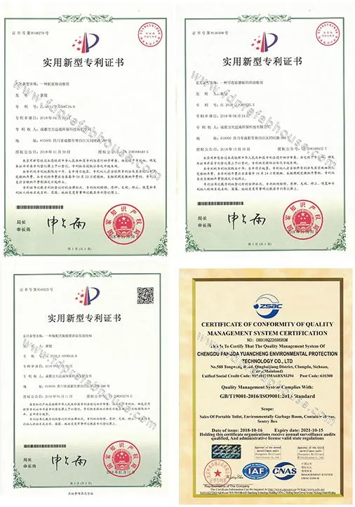 Container House Patent Certificate