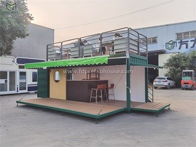20ft Double-Sided Flip-Panel Container Coffee Shop suppliers