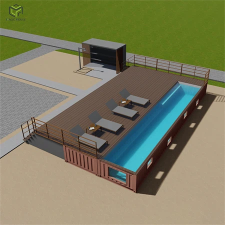Combination container swimming pool